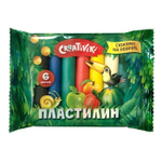 Пластилин 6 цветов, 60 гр, без стека (Creativiki)