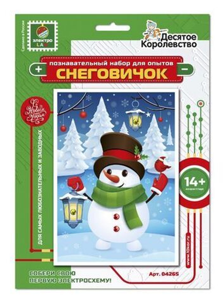 Детский набор для опытов и экспериментов Снеговичок с электросхемой
