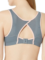 Серый спортивный бюстгальтер с розовым краем (Размер: 80A) (Цвет: серый с розовым)