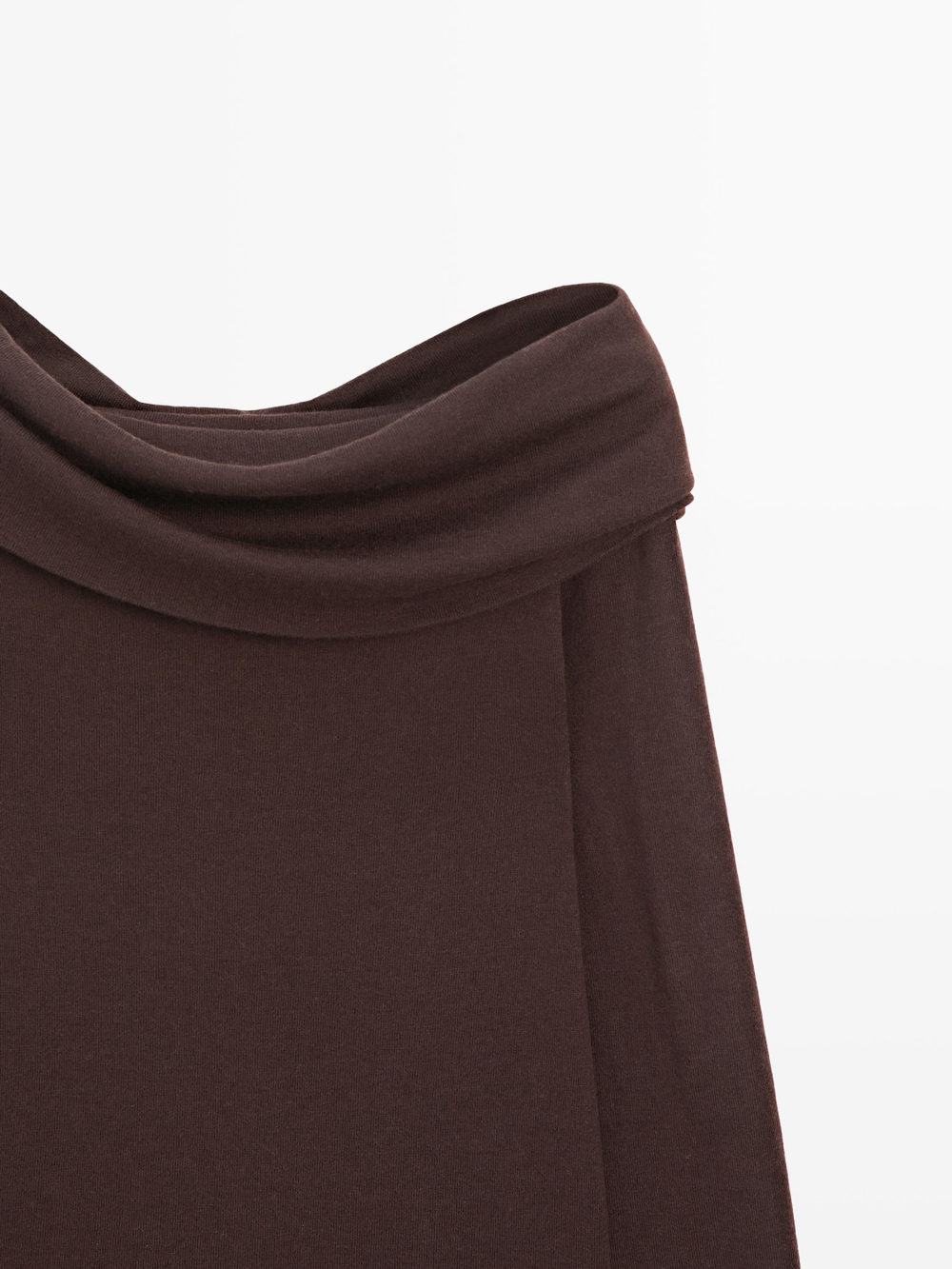 Massimo Dutti Свитер из смесовой шерсти с открытыми плечами, сливовый