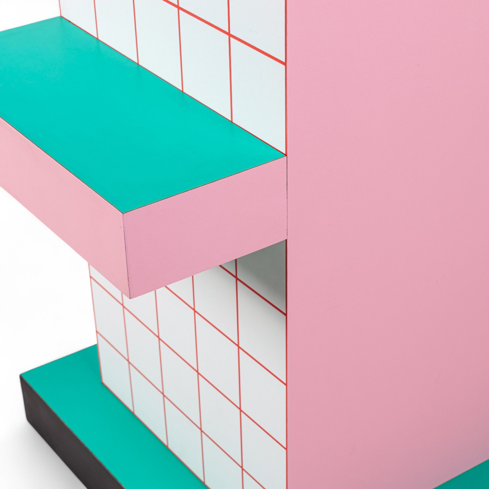 Приставной столик Supersidetable Red Grid 16511