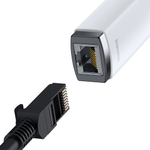Сетевой адаптер Baseus Lite Series Ethernet Adapter Type-C to RJ45 LAN Port 1000Mbps - White