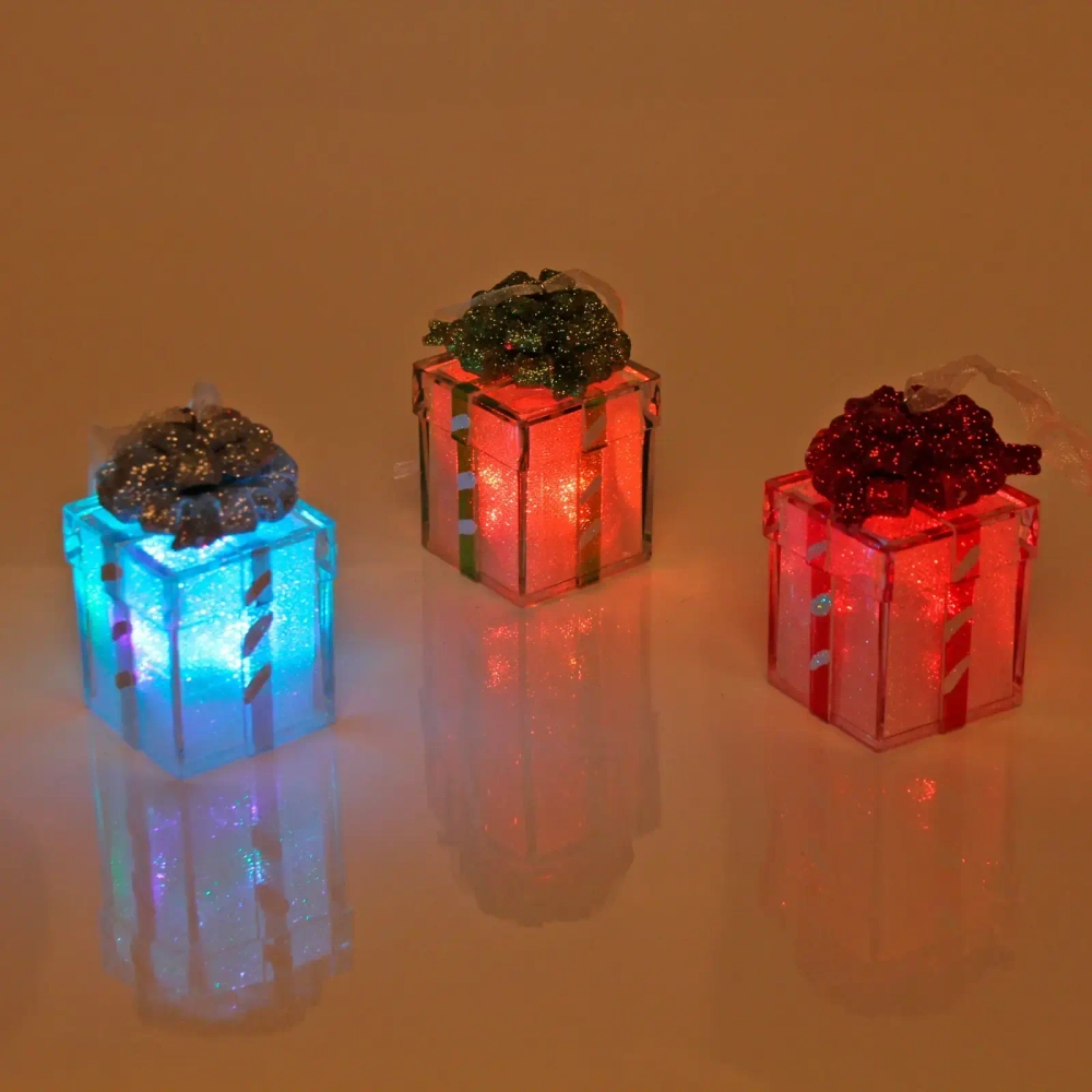 Фигурка с подсветкой «Яркий подарок» 7*4 см, микс