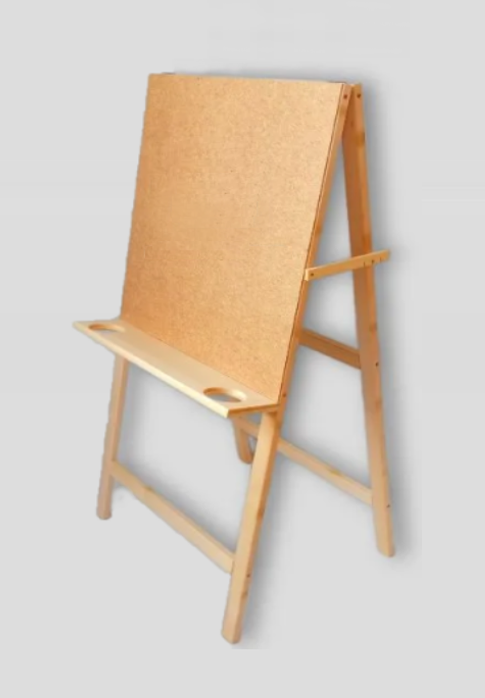 Мольберт односторонний напольный деревянный Хлопушка классическая, рабочая поверхность 600x580 мм