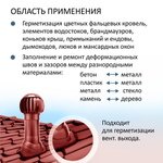 Герметик TYTAN Professional каучуковый для кровли, коричневый,  310 ml, комплект 3 шт