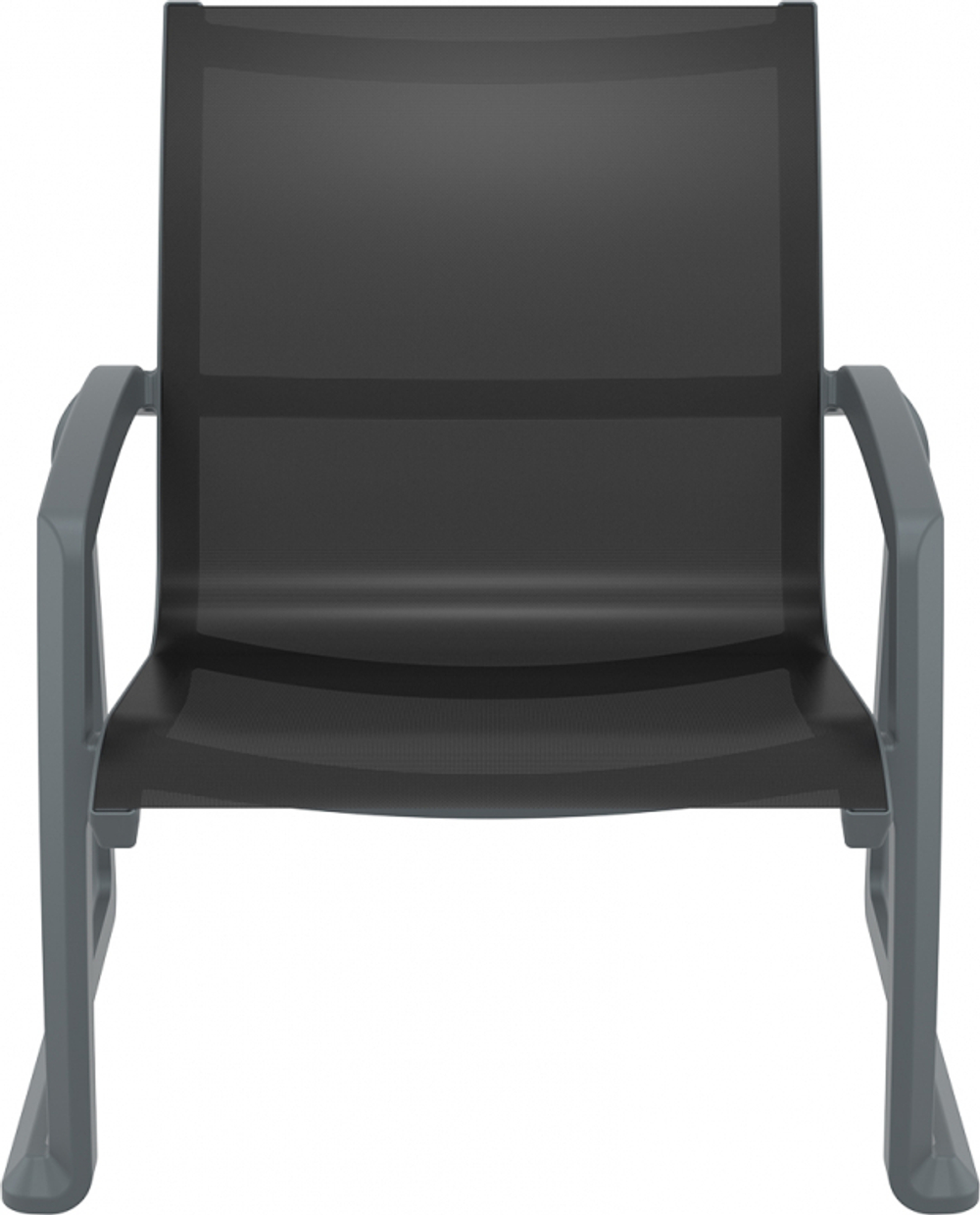 Кресло пластиковое Siesta Contract Pacific Lounge, темно-серый, черный