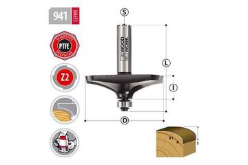 Фреза для края столешниц D=44.5 мм, I=6.35-11.1 мм, L=60 мм, S=12 мм, Z=2 WOODWORK 941.1144.12