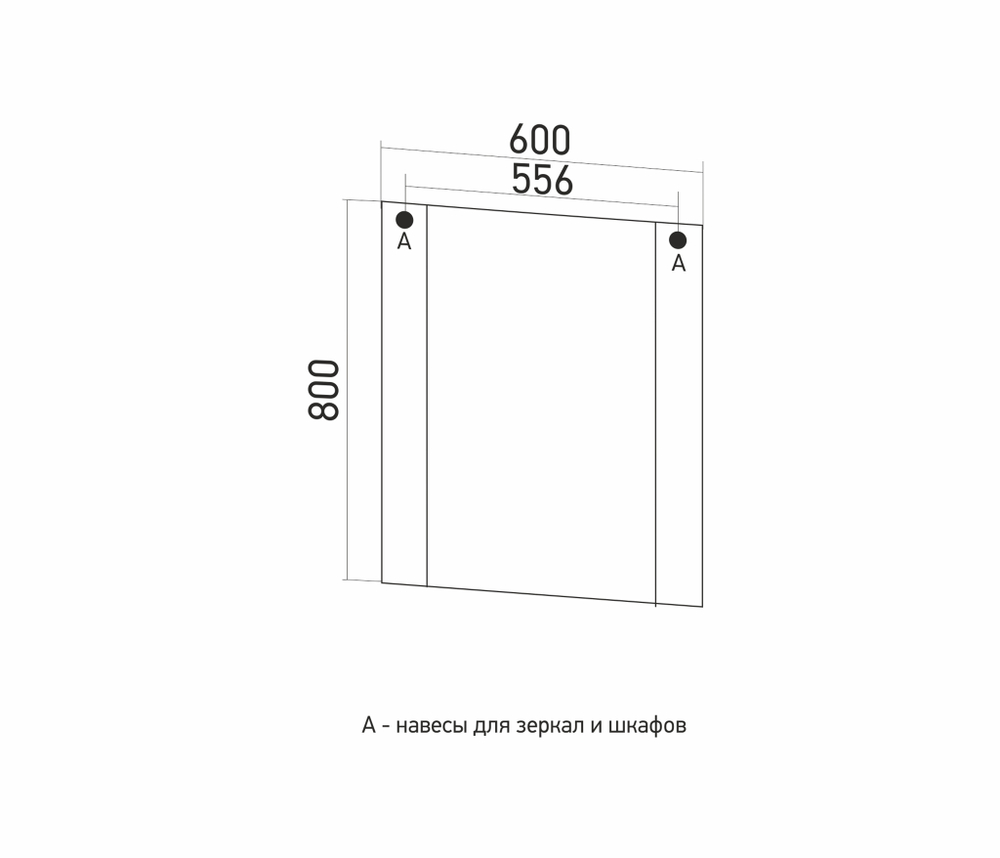 Зеркало "ДИАМАНТ 60" без подсветки (ПВХ)