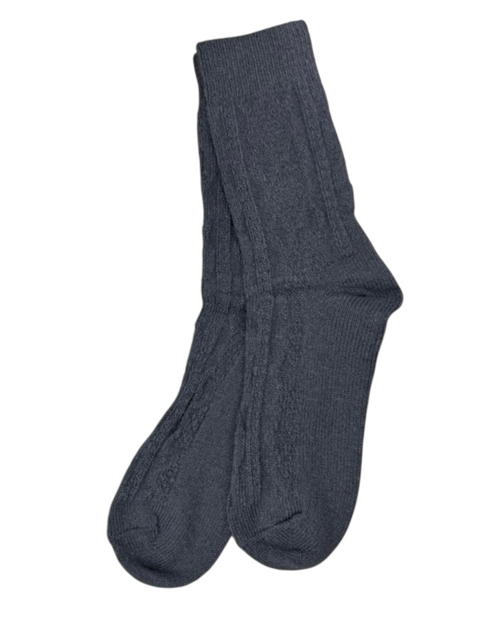Женские теплые "вязанные" носки из шерсти Мериноса средней длины - 10 пар