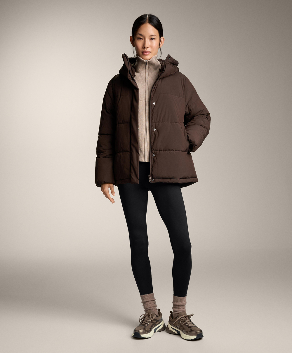 Oysho Водоотталкивающая утепленная куртка Primaloft®, коричневый