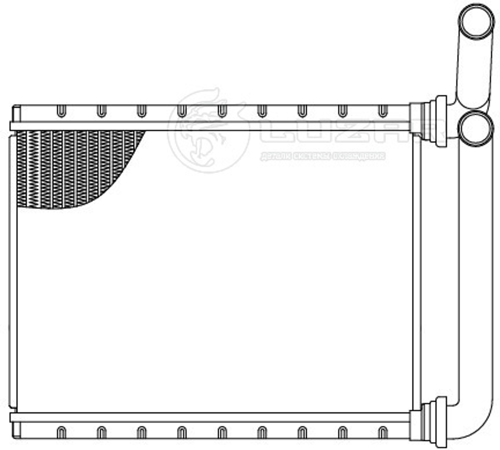 LRh 1937 -  Радиатор отопителя для Toyota Yaris II (05-)/III (10-)/Vitz II (05-)/III (10-)