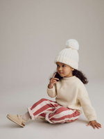 Брюки для девочки Next E31-339, Красный, Молочный