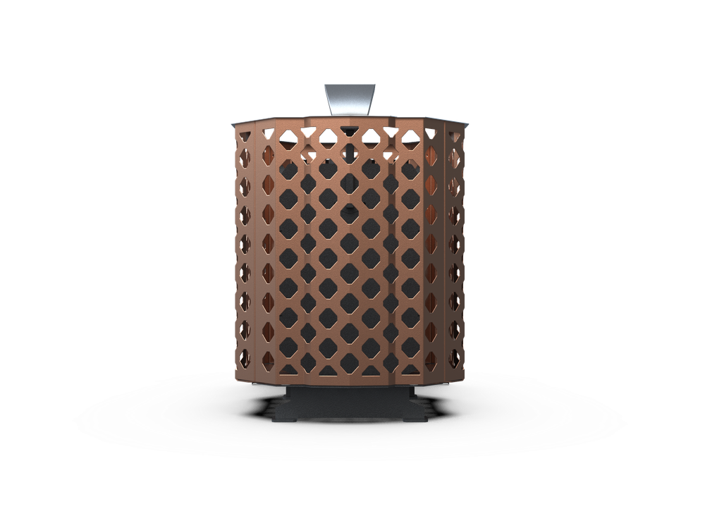 Банная печь Душа- 15 Сетка Ремейк Закрытая Каменка панорама 8мм