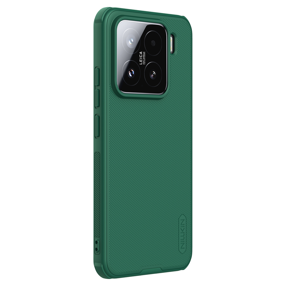 Чехол зеленого цвета (Dark Green) от Nillkin c поддержкой MagSafe для Xiaomi 15, серия Super Frosted Shield Pro Magnetic Case