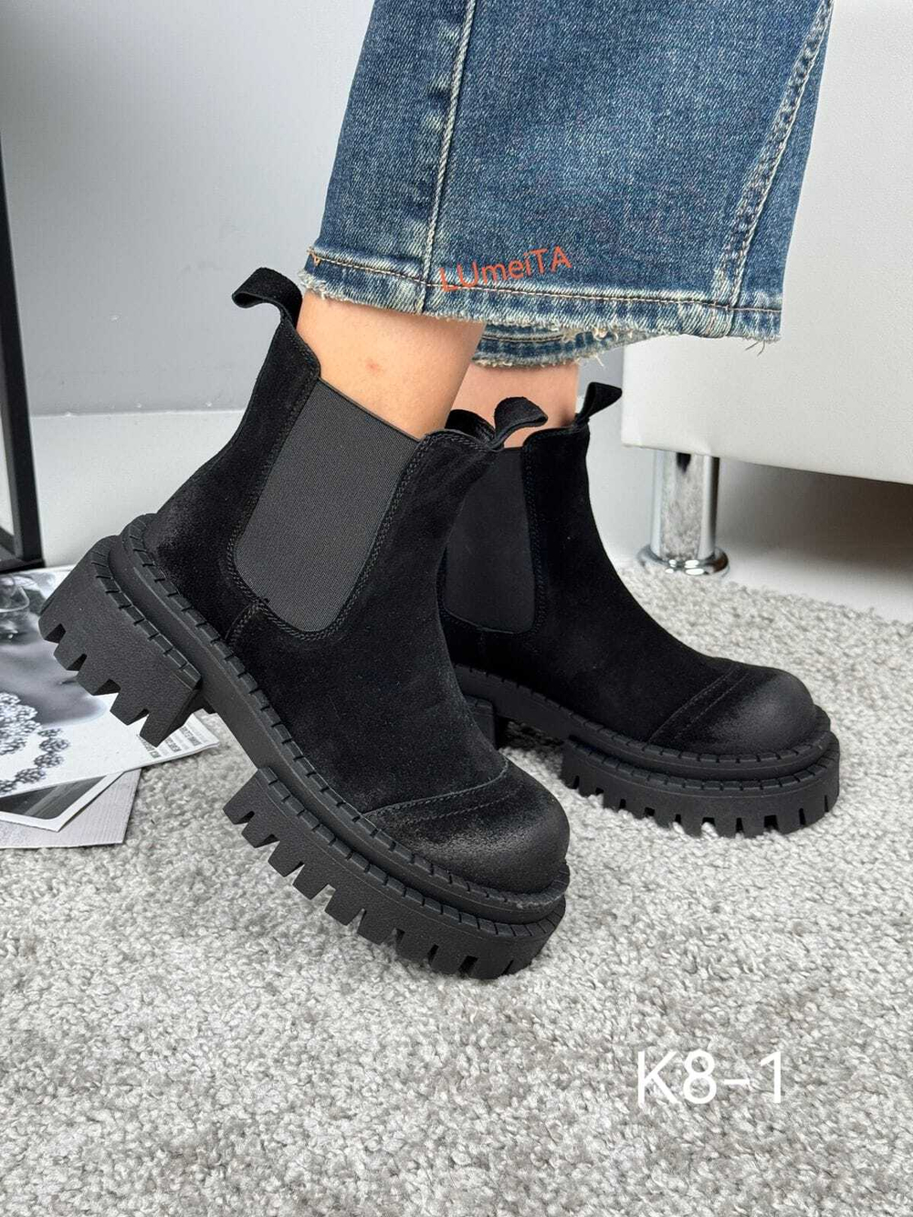 Ботинки нат. кожа по 6 пар (36-40)р./ k8-1