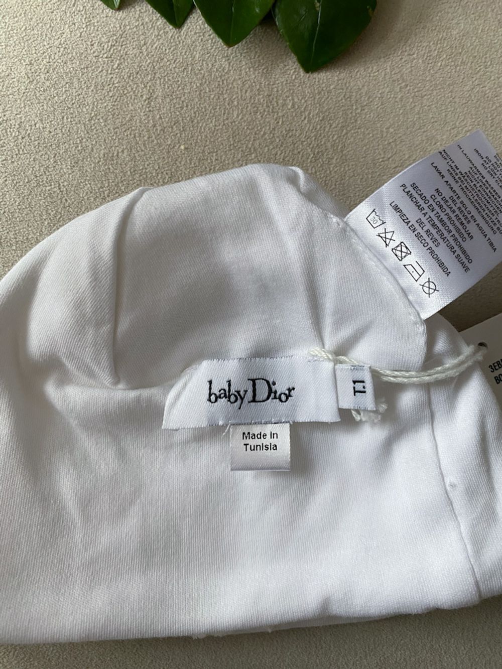 Новая хлопковая шапка Baby Dior, 56