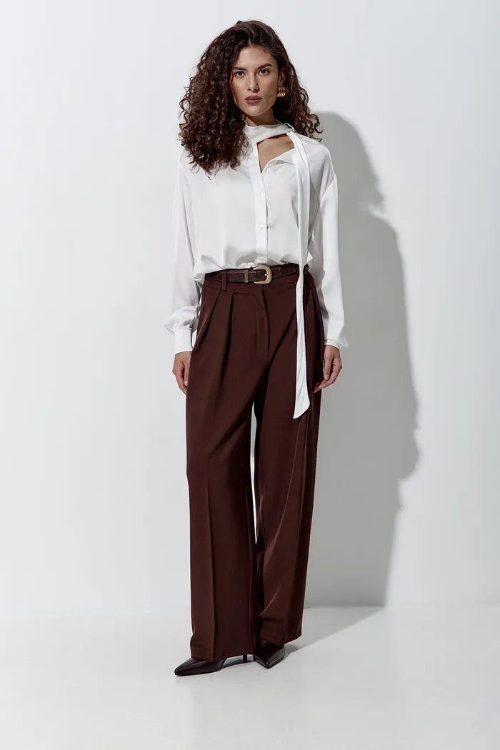 Блуза из шифона цвета айвори