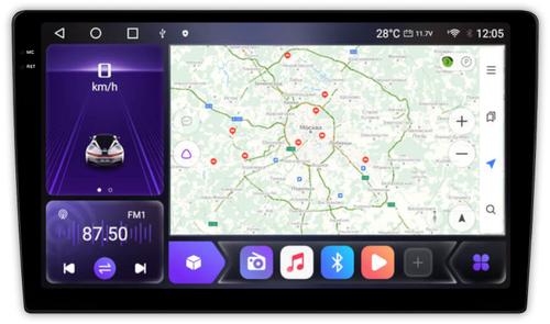 Магнитола в 10" рамку с экраном 10.36" 2K QLed - Kuberg OL QLed+2K, Android 12, Быстрая, CarPlay, 4G SIM-слот