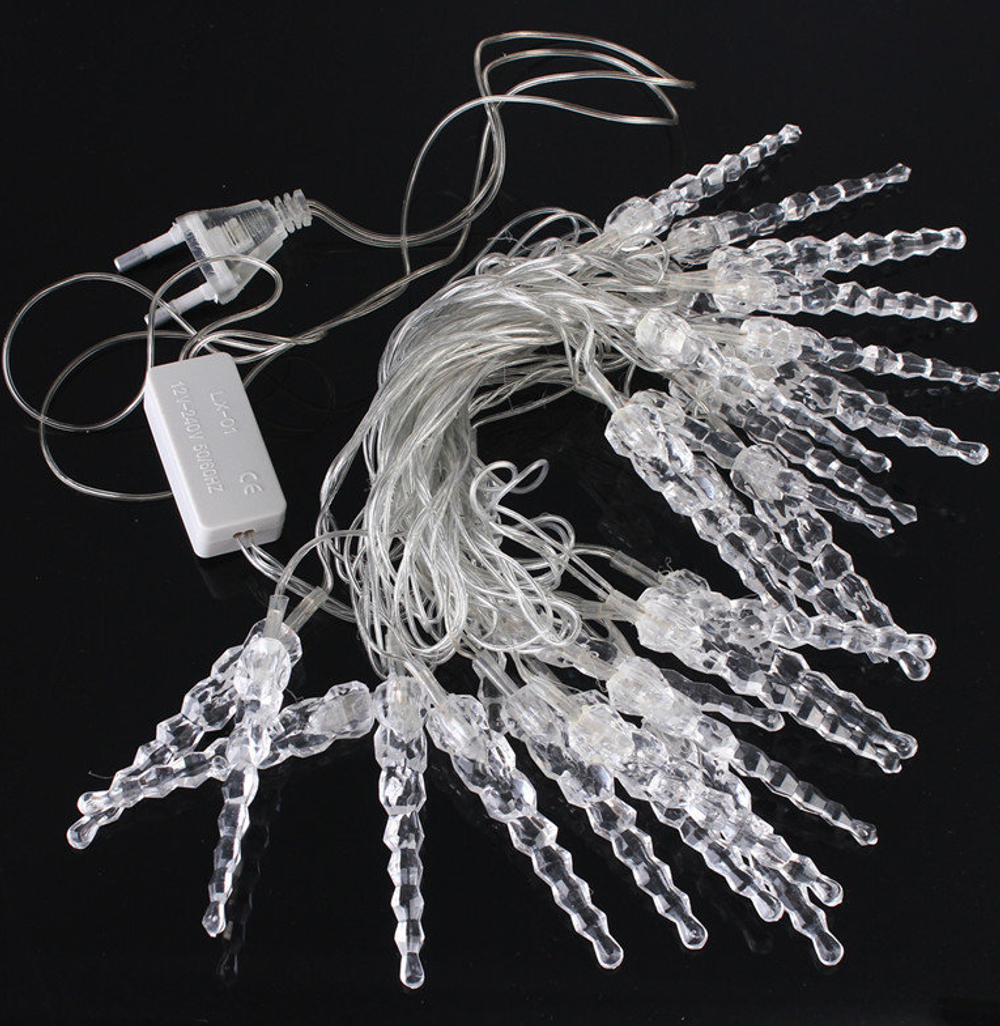 Гирлянда нить LED "сосульки" (4м/20шт) Фиолетовая Rohs40L