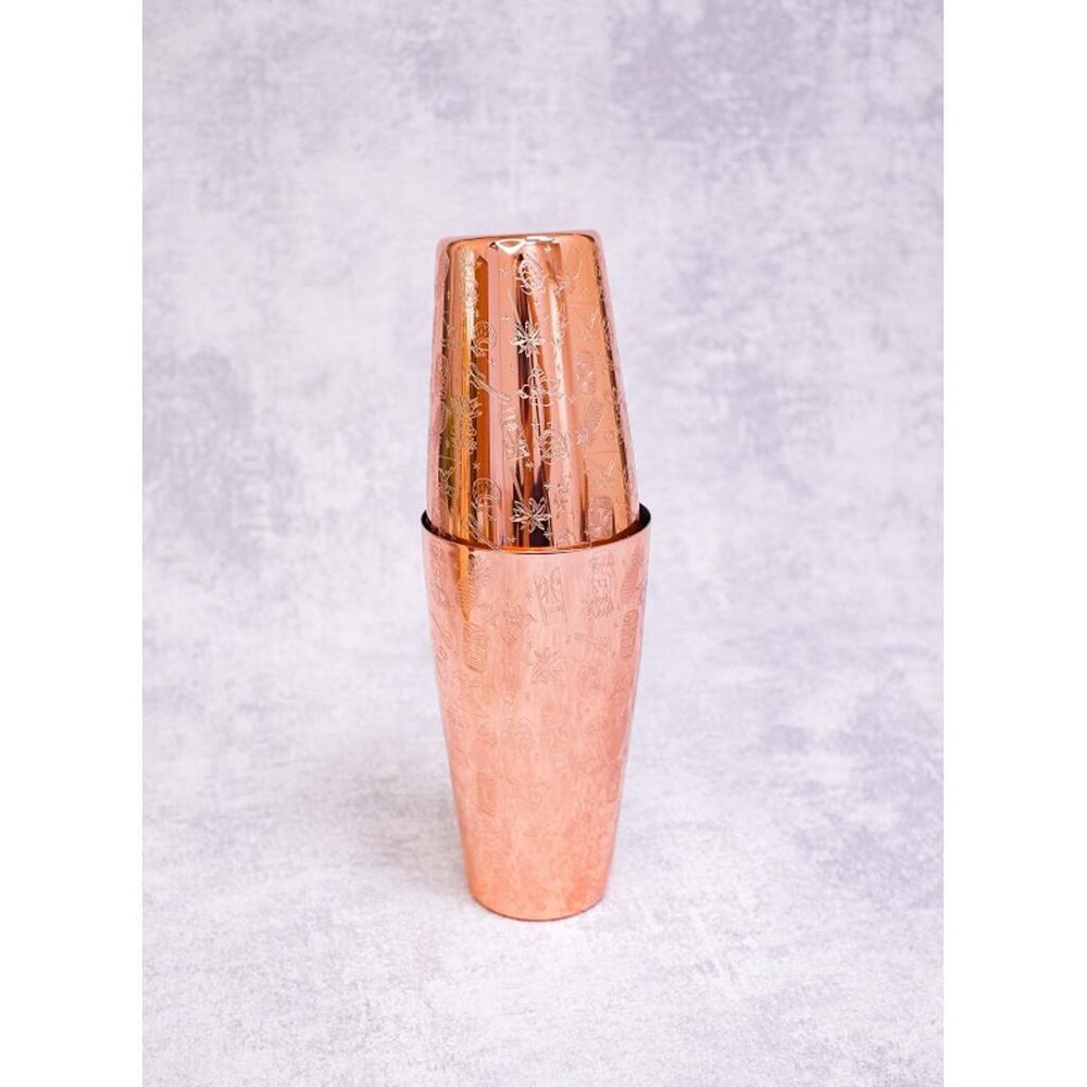 Шейкер 0,75 л Бостон нерж. медный с рисунком "Графити-2" B'Guys P.L.- Barbossa