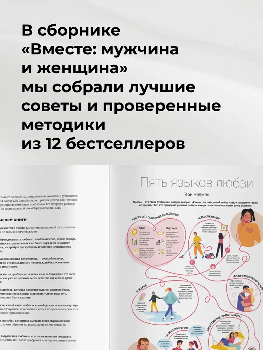 ВМЕСТЕ: мужчина и женщина. Визуальный гид по укреплению ваших отношений на основе 12 бестселлеров