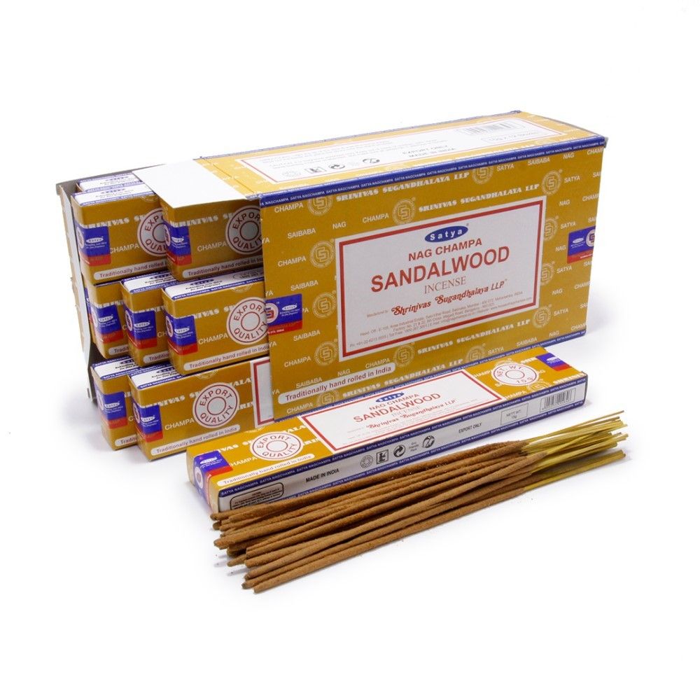 Satya Nag Champa Sandalwood Благовоние-масала Сандал 15 г