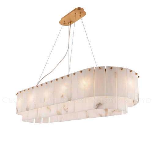 Люстра Cloyd HERCULANUM-A C10 / шир. 100 см - алебастр - латунь (арт.11158)