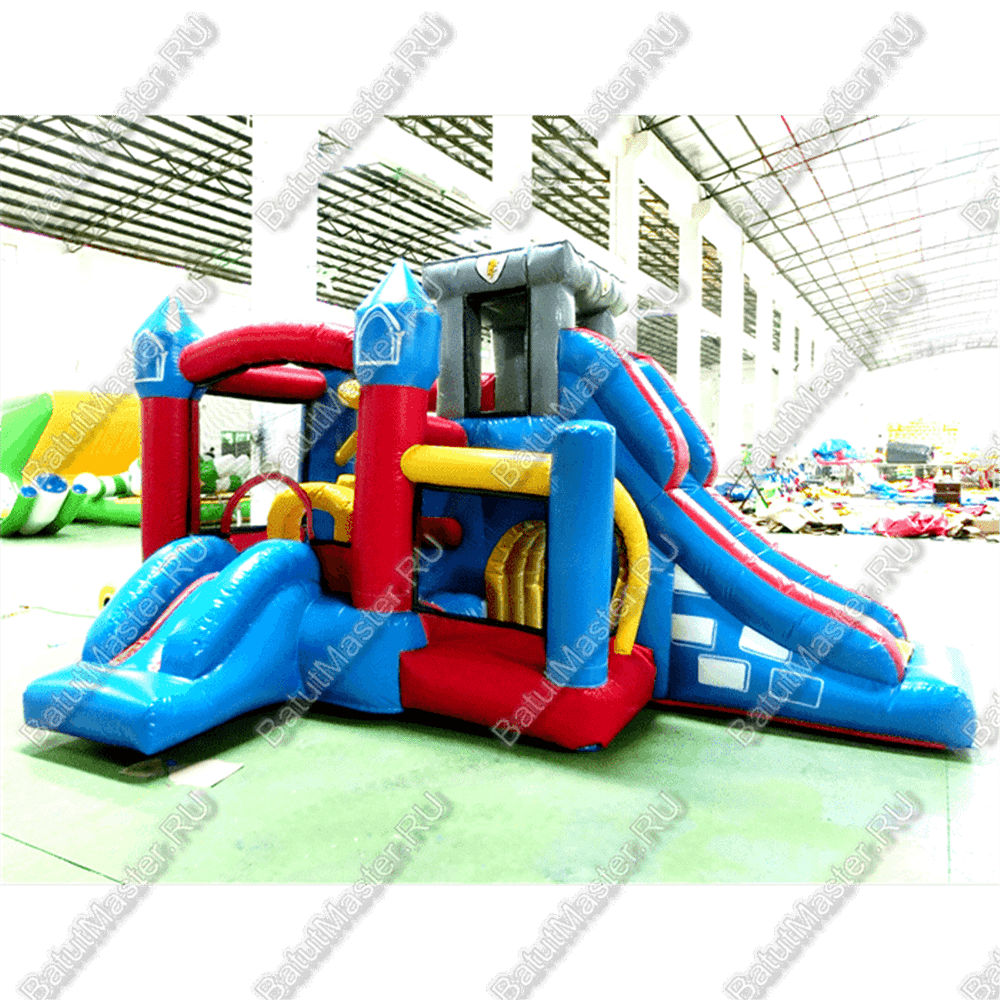 Коммерческий надувной батут "Домик приключений"