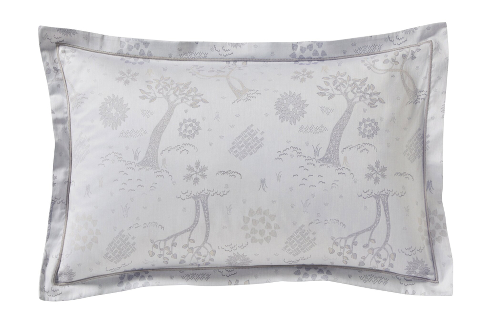 Постельное белье 2 спальное евро Blanc des Vosges Shiraz Peple серое