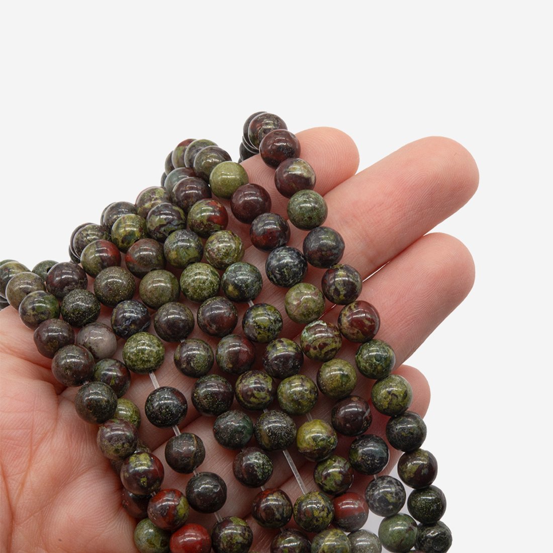 Эпидот (яшма "Кровь дракона") натуральный, шар 6,6мм