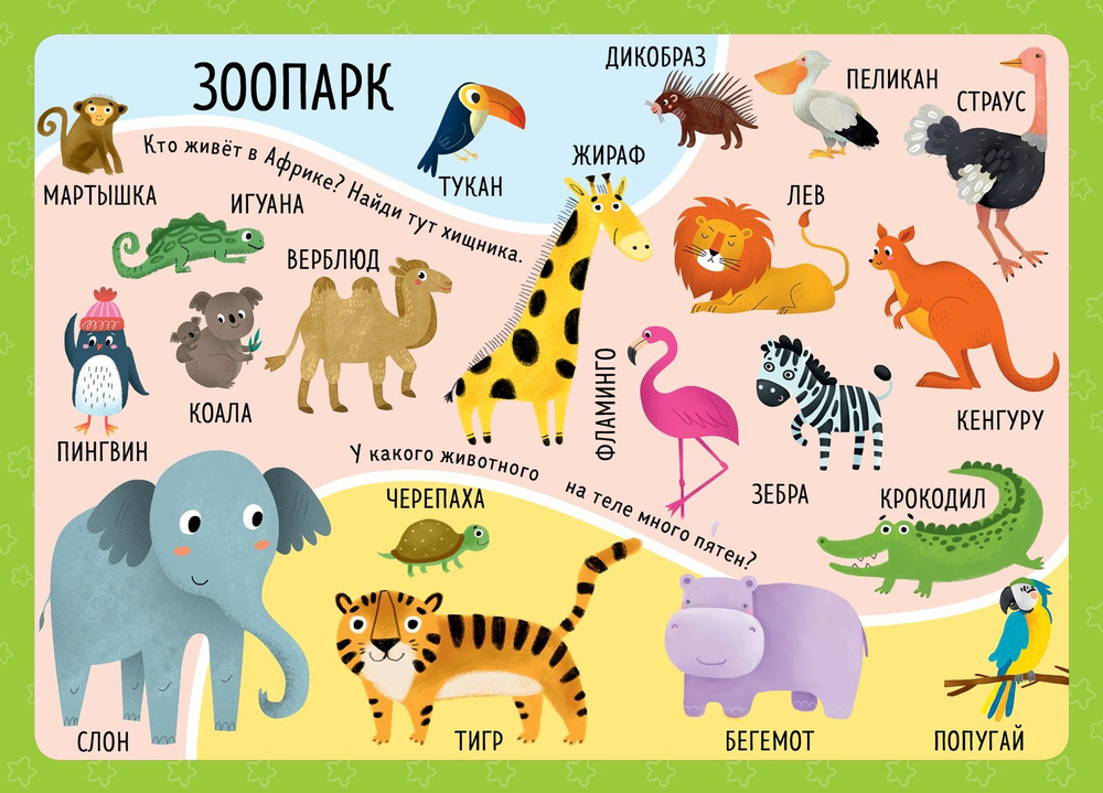 Большая книга малыша. Книжки-картонки. Животные со всего света