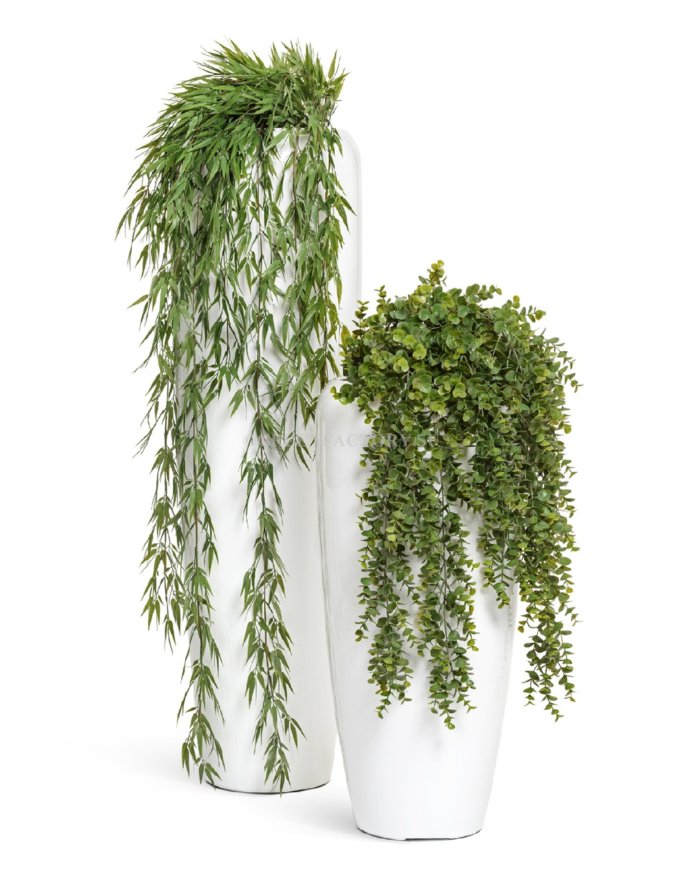 Кашпо TREEZ Effectory - серия Gloss - Высокий конус Design - Белый глянцевый лак