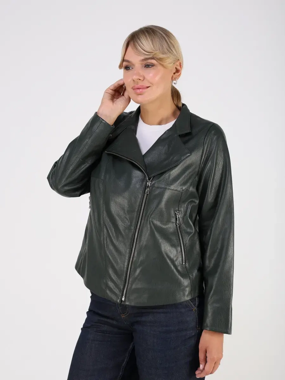 Кожаная куртка демисезонная косуха