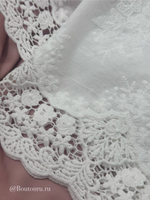 Кружево белое шитье хлопок ажурное 360 мм