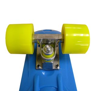 Пенни борд Ecobalance синий с желтыми колесами
