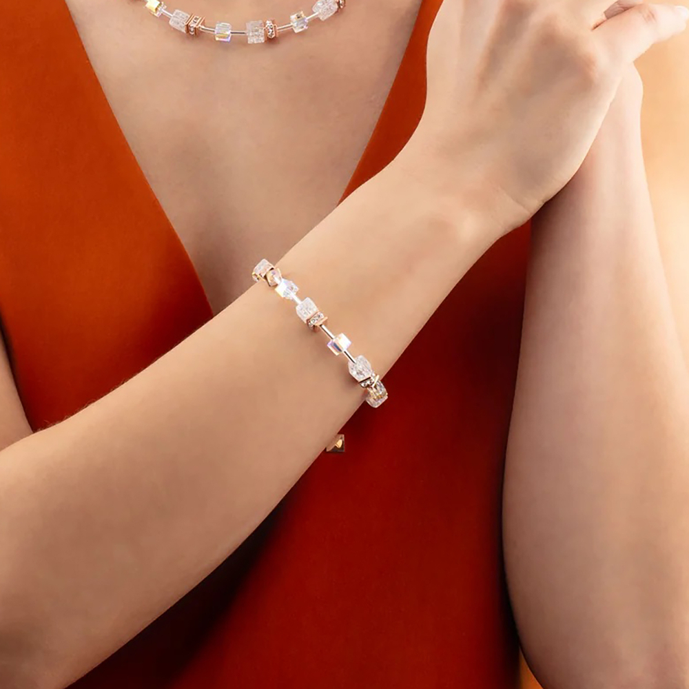 Браслет Coeur de Lion White-Rose Gold 3018/30-1425