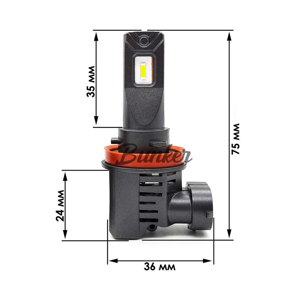 Cветодиодные лампы Sariti E3 цоколь H11 6000K,12V