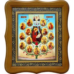 Древо Пресвятой Богородицы. Икона на холсте.