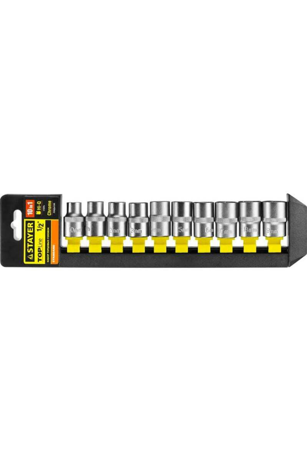 Головки торцевые (10-19 мм; 1/2") 10 шт. "STANDARD" STAYER 27755-H10