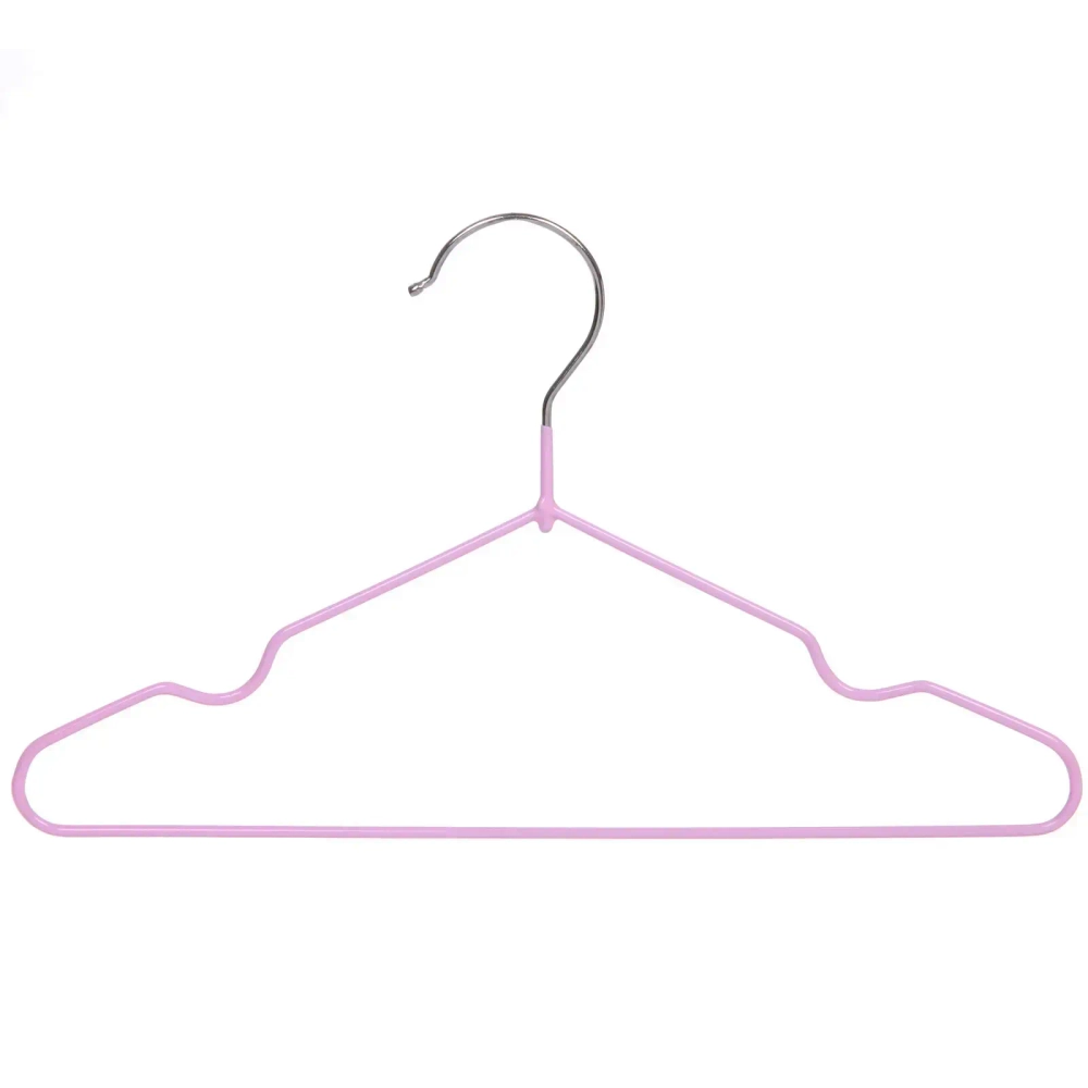 Плечики металлические нескользящие с полимерным покрытием 10шт «ТАРТИТАН», цвет розовый, 30см (Селфи)