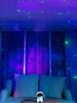 Детский ночник звездное небо проектор космонавт (пульт с батарейками)