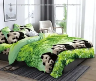 Постельное белье 1,5 полисатин Павлайн Панды