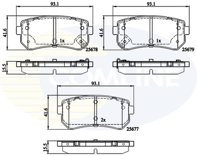 COMLINE - CBP32276-CML - Brake Pad Set, disc brake