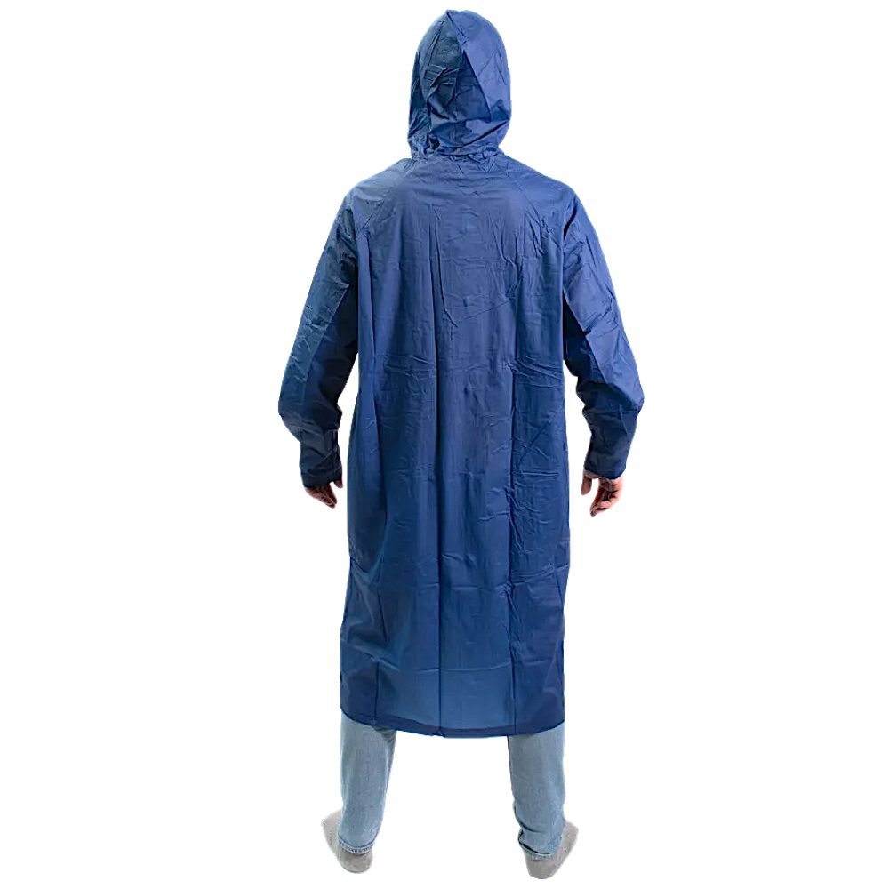 Плащ-дождевик Следопыт PF-RC-09 72х125см Плотный PVC на кнопках с капюшоном и чехлом цв.Синий -