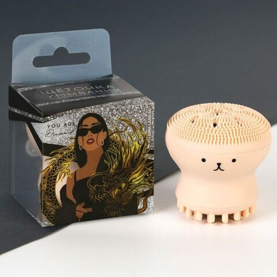 Массажер-щёточка для умывания и взбивания пены