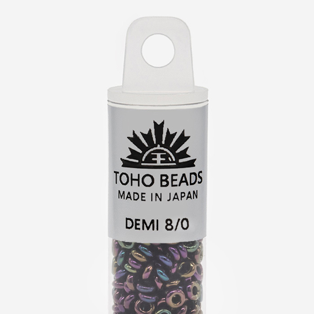 Японский бисер TOHO Demi 8/0 (№85), металлизированный, непрозрачный глянцевый