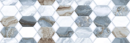 Керамическая Плитка Декор PRIMAVERA/IND Hypnose Aqua Decor 05 DG18-05 glossy 300х900х9,8