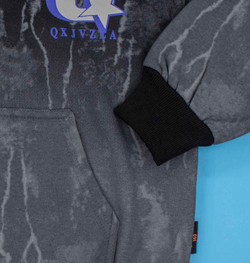 толстовка худи Q звезда теплая флок 4788