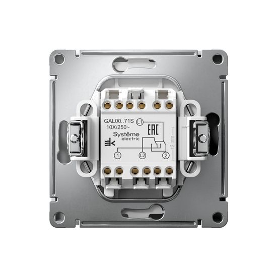 Переключатель перекрестный ArtGallery 10AX быстрозажим. клем. механизм бел. SE GAL000171S