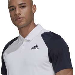 Мужское поло теннисное Adidas Club Polo - white/legend ink